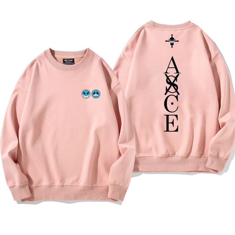 人気爆発カートゥーンアニメのプリント柄フードなしパーカー