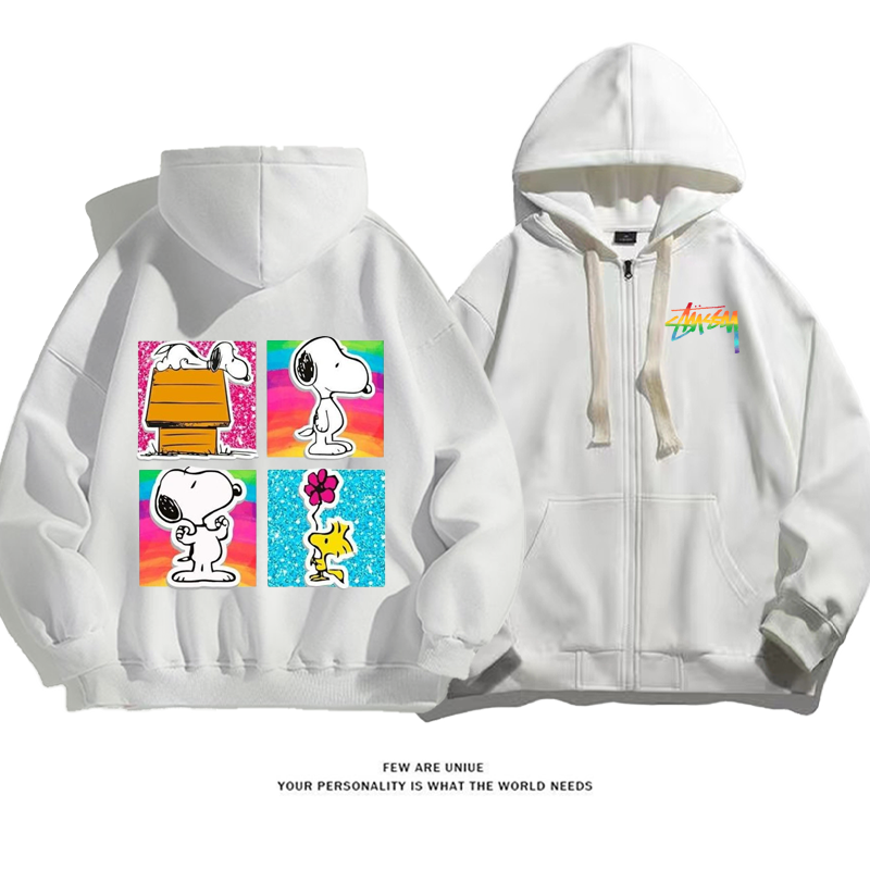 カジュアル人気爆発デザイン性のあるカートゥーン白い子犬ファッションコート