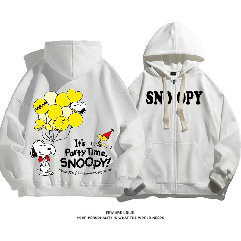 カジュアルなデザイン 風船を持つ子犬 カーディガントレーナー