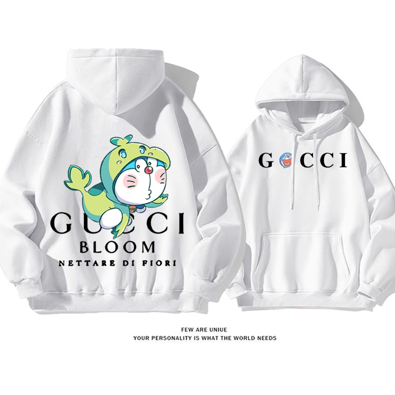 かわいいデザイン 変装した猫 プリント柄フード付きパーカー