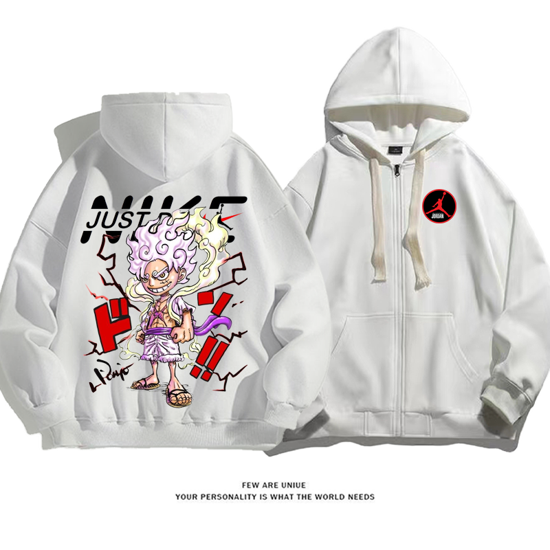 人気爆発ルーズフィットデザインカジュアル白髪の少年アニメのファッションコート