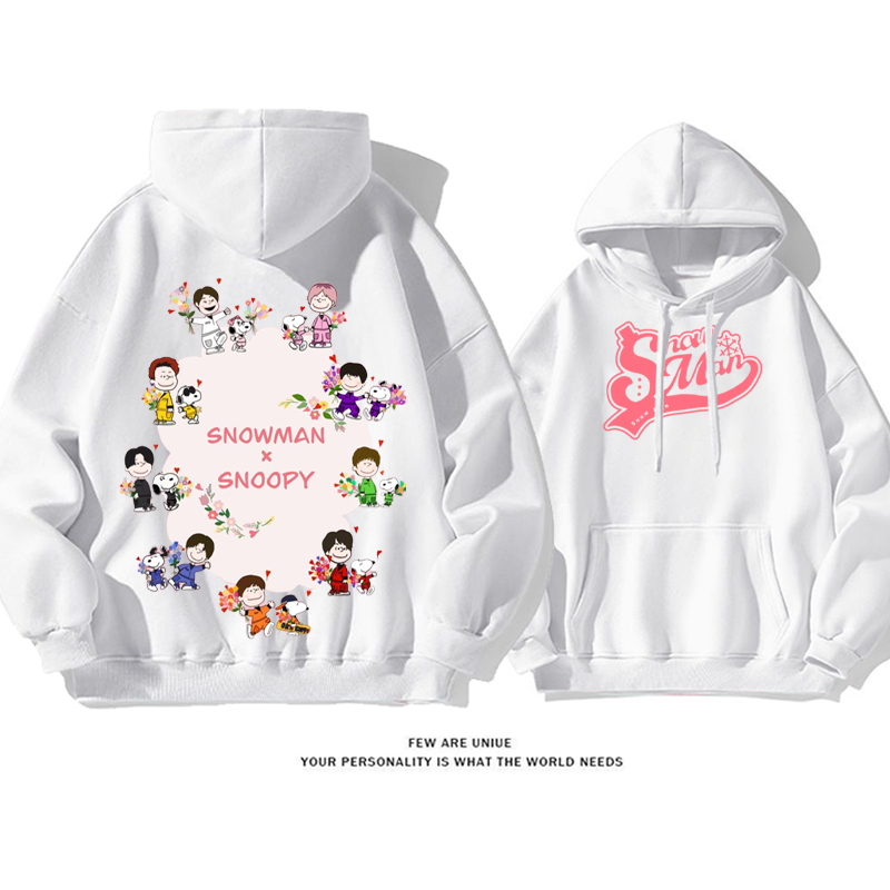 人気コンビQバージョン プリント柄フード付きパーカー