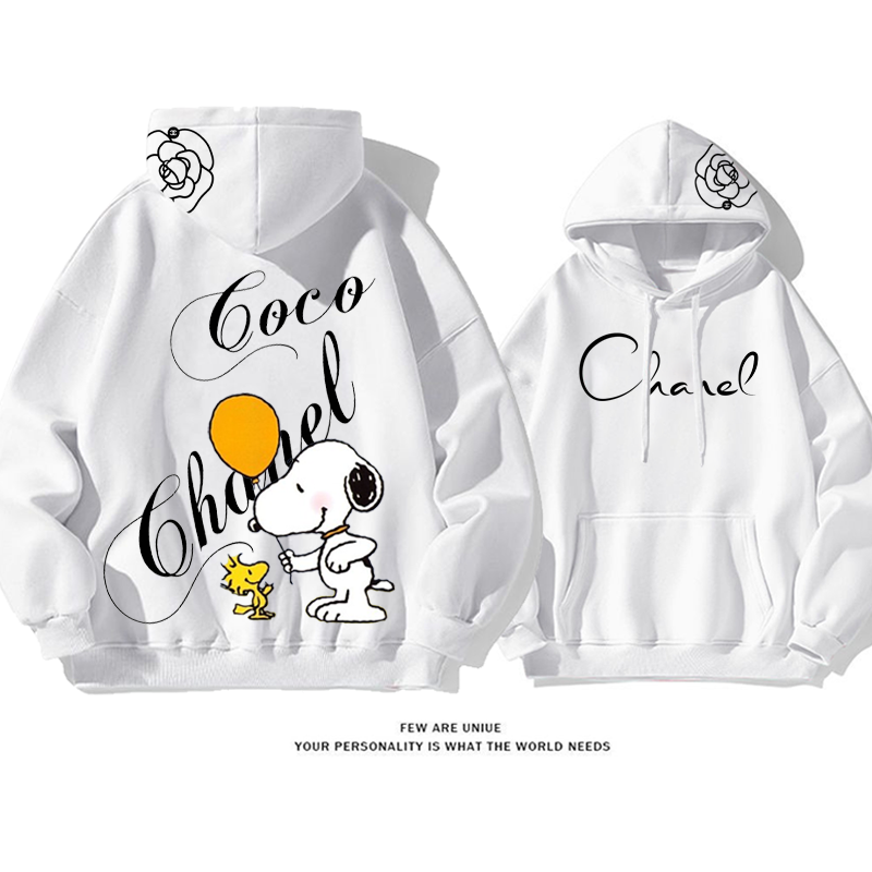 人気のデザイン 風船を持つ犬 プリント柄フード付きパーカー