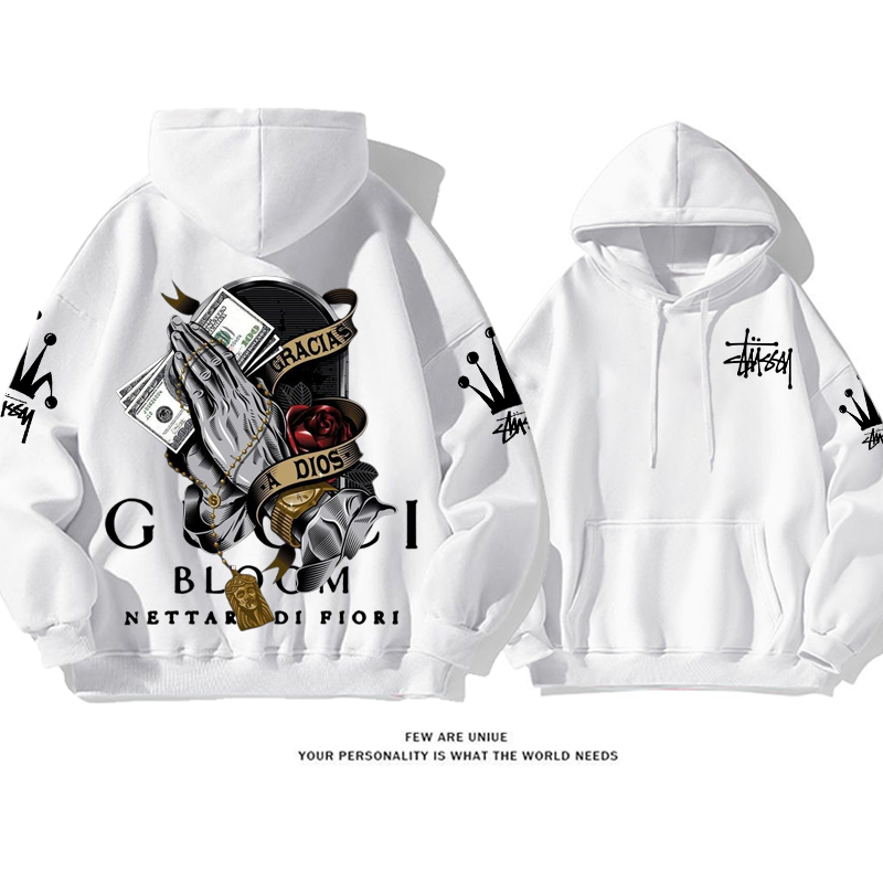 小衆の設計 提唱するお金 プリント柄フード付きパーカー