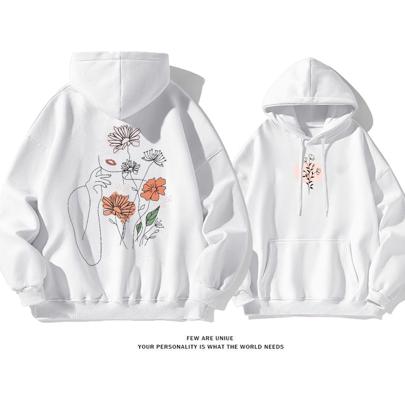 さわやかミニマルなデザインカジュアル アドバンスド純粋な綿素材パーカー