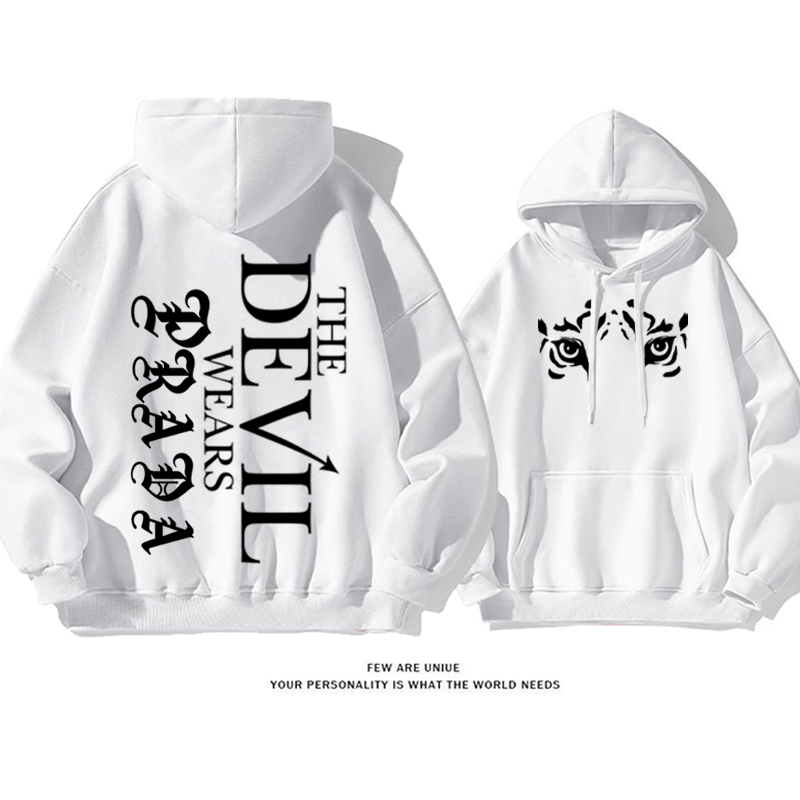 トレンディなファッションブランド プリント柄フード付きパーカー