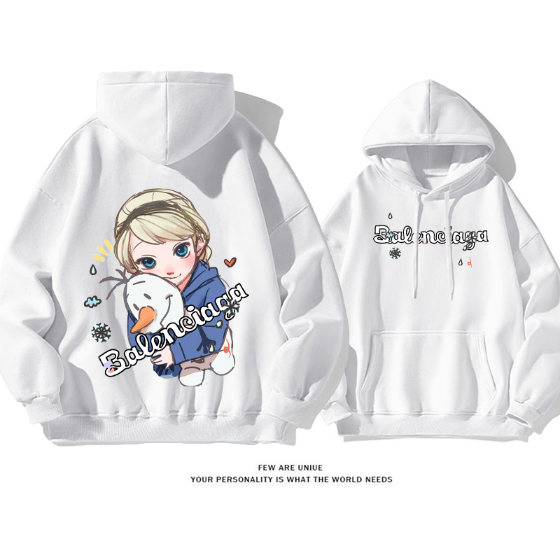 [雪だるま作りたい?] レジャーですゆったりしていて暖かいですパーカー