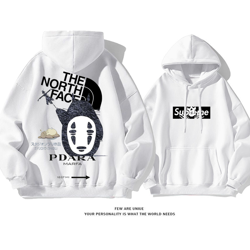 人気のクールなアニメキャラクターのかかしが手を振るプリントスウェットシャツ