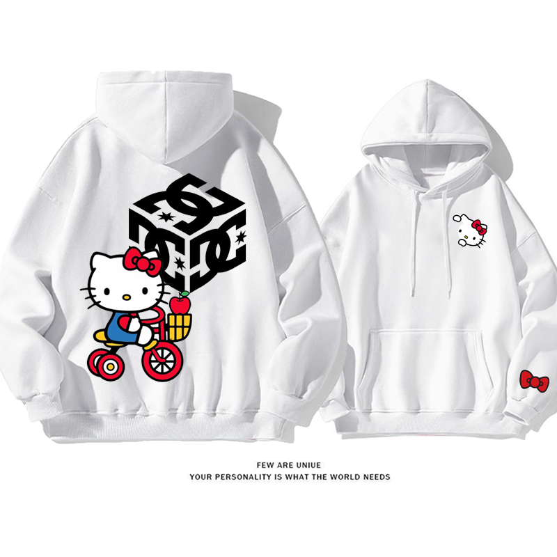 超人気カートゥーンネコ匹ins映えファッションパーカー