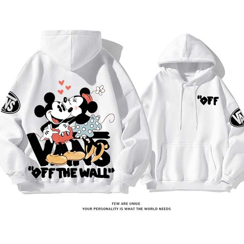 人気アニメのキャラクター カジュアルスタイル プリント柄フード付きパーカー