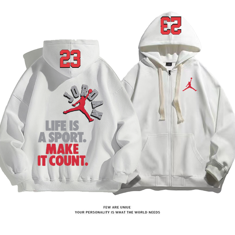 スポーツ風超人気“飛人”プリント柄ins映え超カッコイイファッションコート