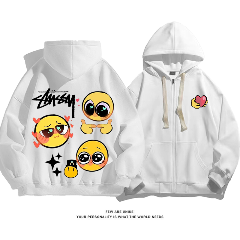 パーソナライズされたデザイン 絵文字 カーディガントレーナー