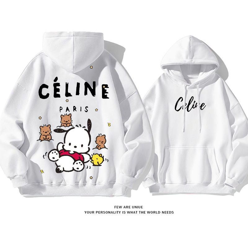 嬉しい犬ですカートゥーンレジャーですファッションパーカー