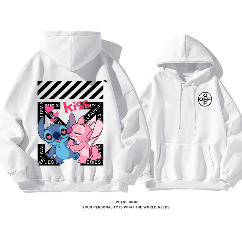 人気爆発特別なカスタマイズ“kiss”カートゥーンカップルファッションパーカー