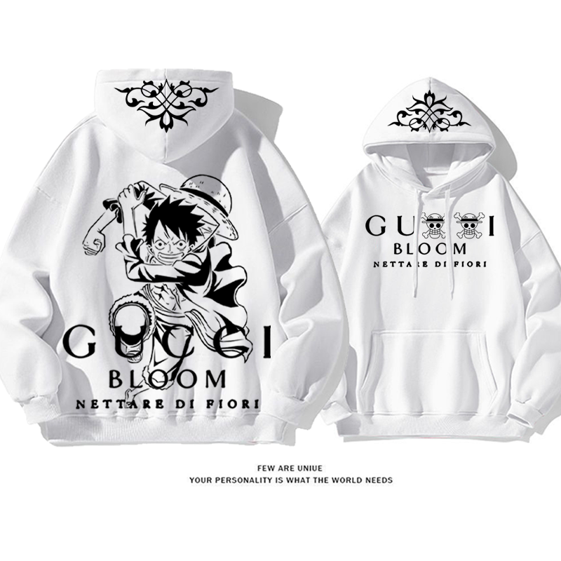 ユニークなデザイン 走っている少年 プリント柄フード付きパーカー