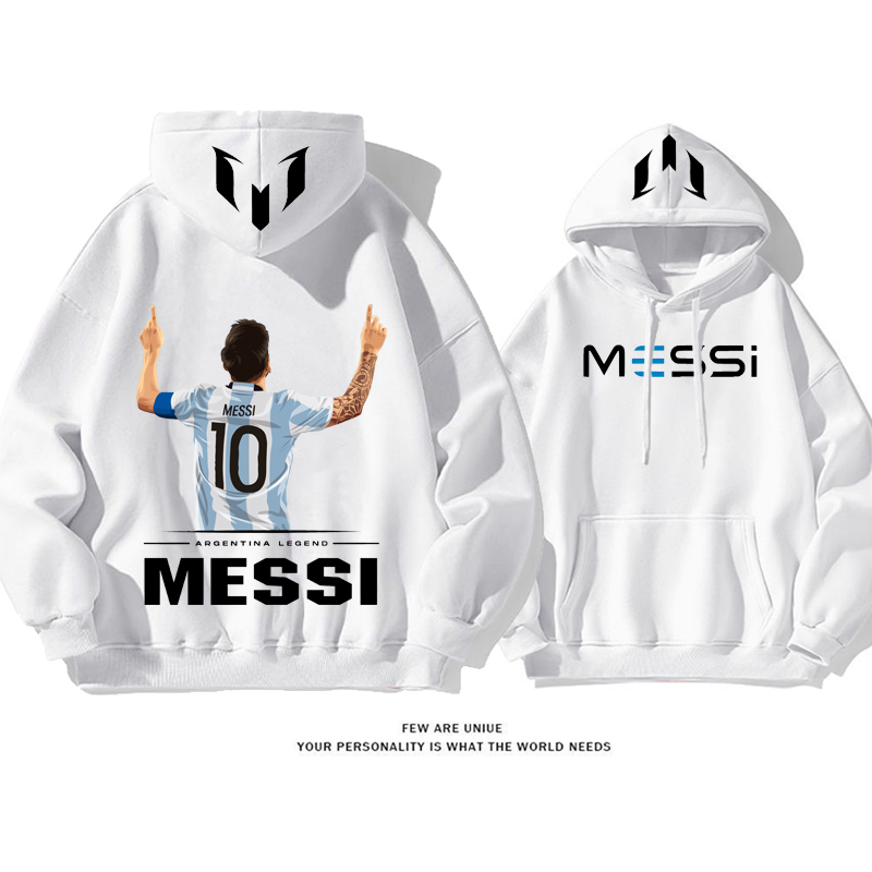 スポーツ風人気爆発超カッコイイサッカーの神様プリント柄ファッションパーカー