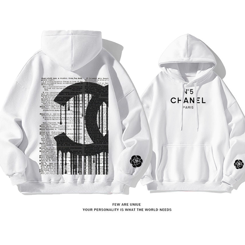 パーソナライズされたデザイン プリント柄フード付きパーカー