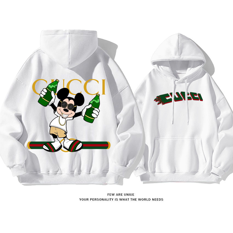 超人気デザイン性のあるビール瓶を持ったネズミカートゥーンファッションパーカー