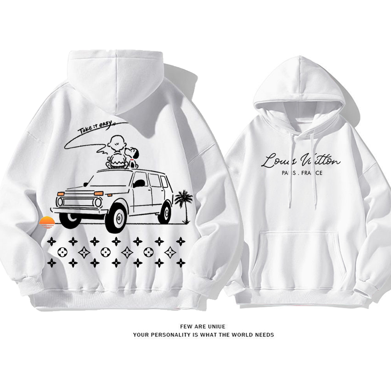 カートゥーンファッションレジャーですゆったりしていてパーカー