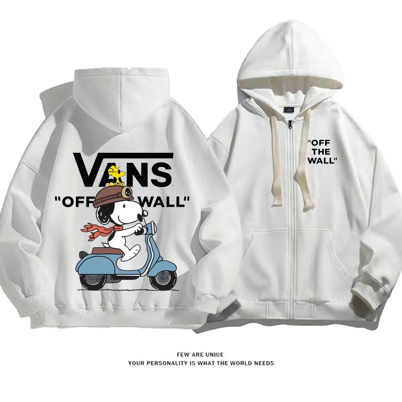 人気爆発白い子犬プリント柄超カッコイイカートゥーンファッションコート