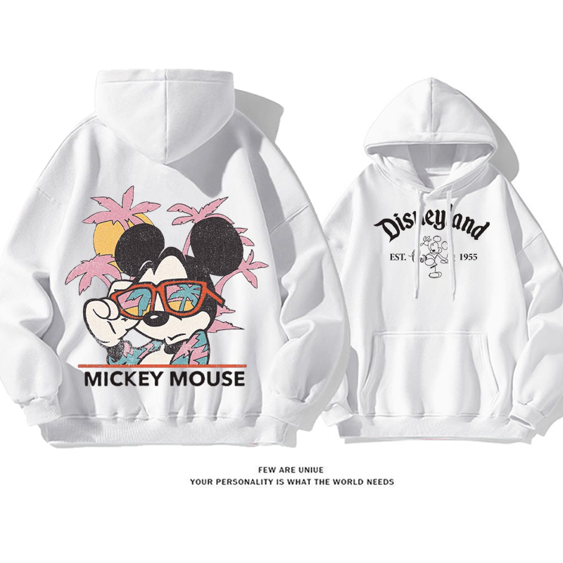 リゾートスタイル ハワイ プリント柄フード付きパーカー