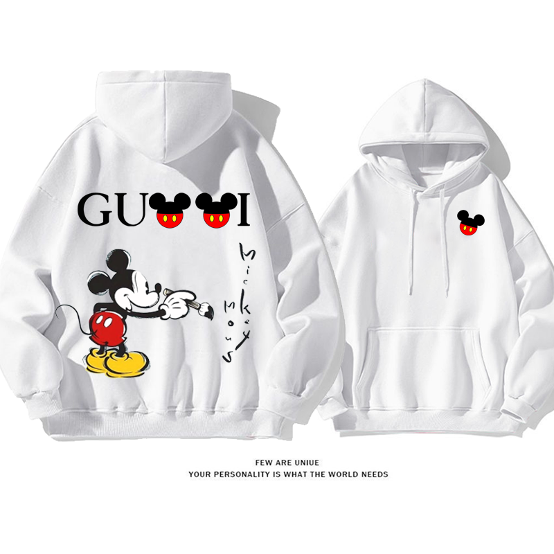 超人気ネズミ匹カートゥーンプリント柄デザイン性のあるファッションパーカー