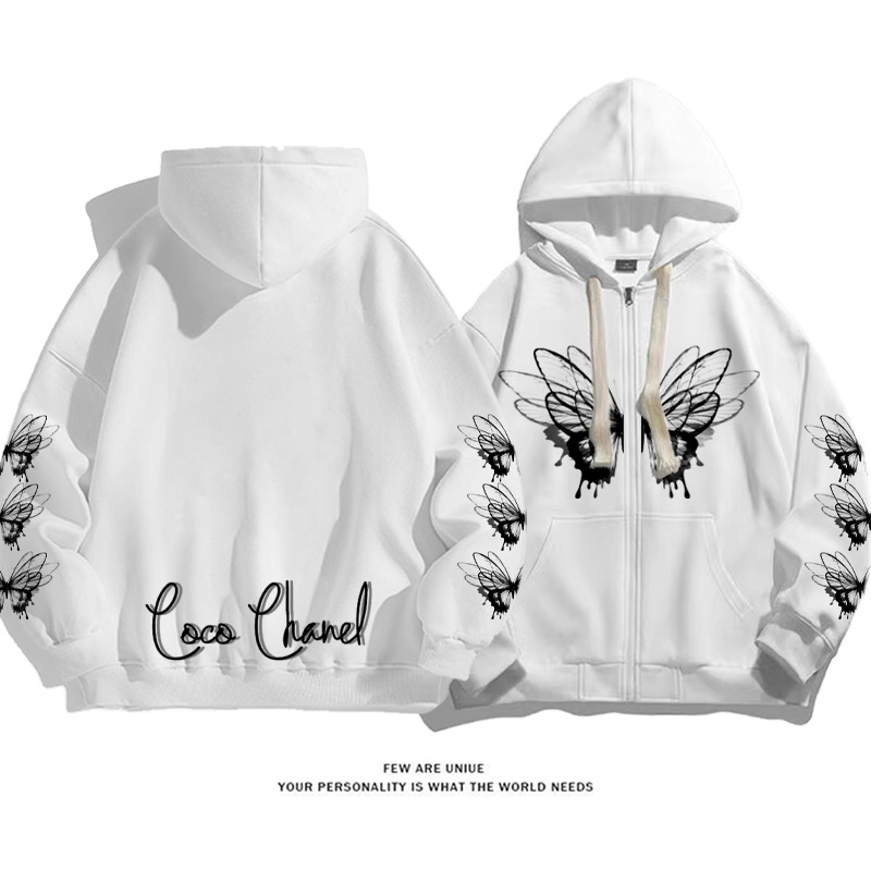 パーソナライズされたデザイン 蝶 カーディガントレーナー