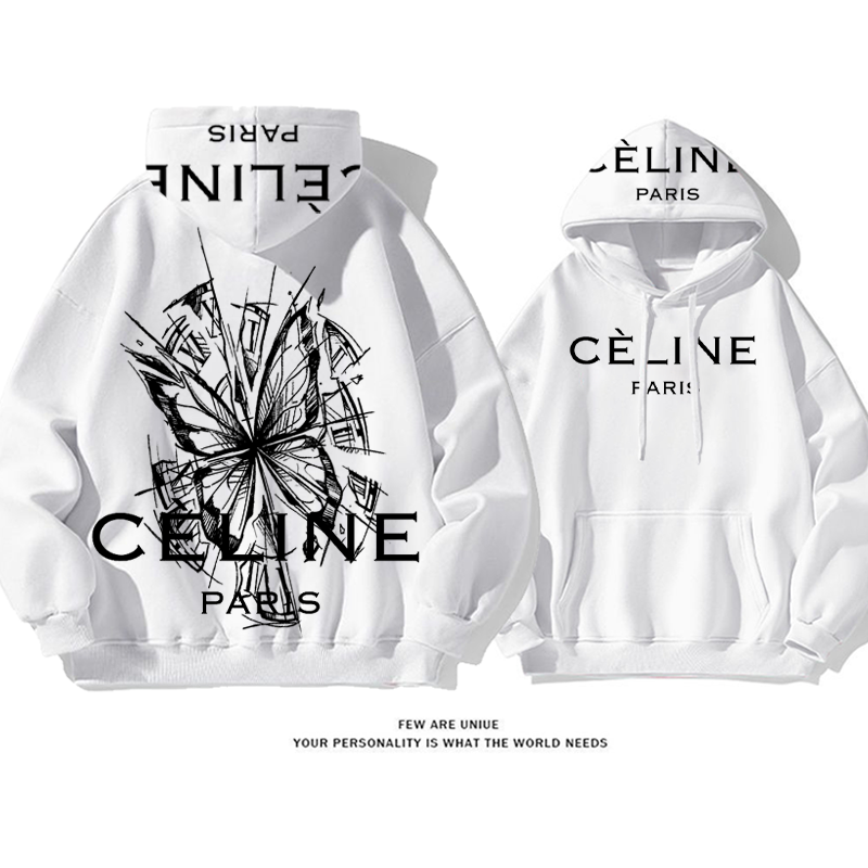 ユニークなデザイン ガラスの破片の蝶 プリント柄フード付きパーカー