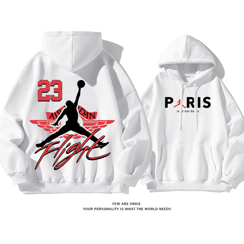 超人気ins映えスポーツ風飛人プリント柄ファッションパーカー