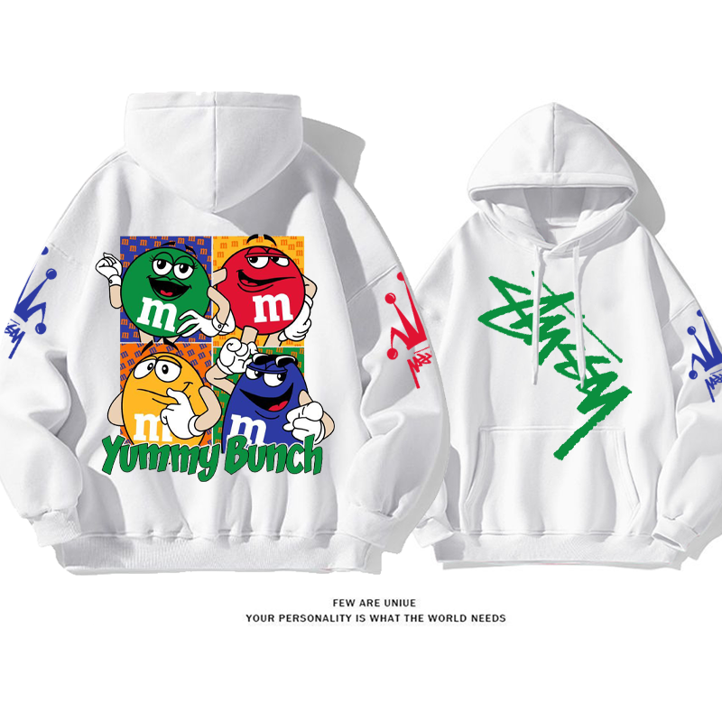 カートゥーンアメリカンスタイルファッションレジャーですパーカー