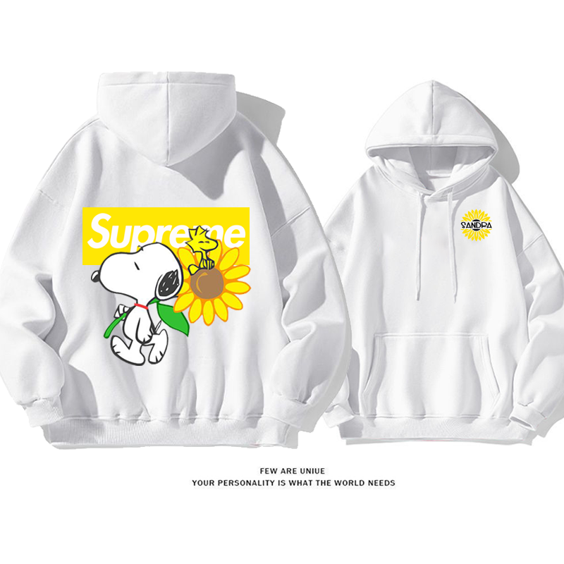 人気爆発デザイン性のある白い子犬サンフラワーファッションパーカー