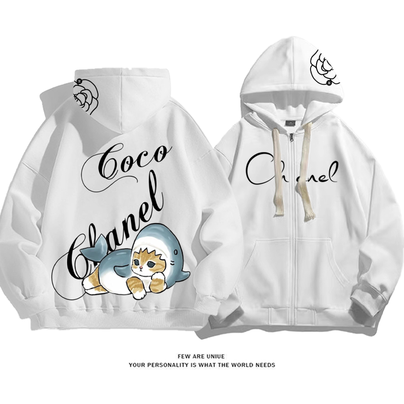 人気のデザインスタイル サメ猫 カーディガントレーナー