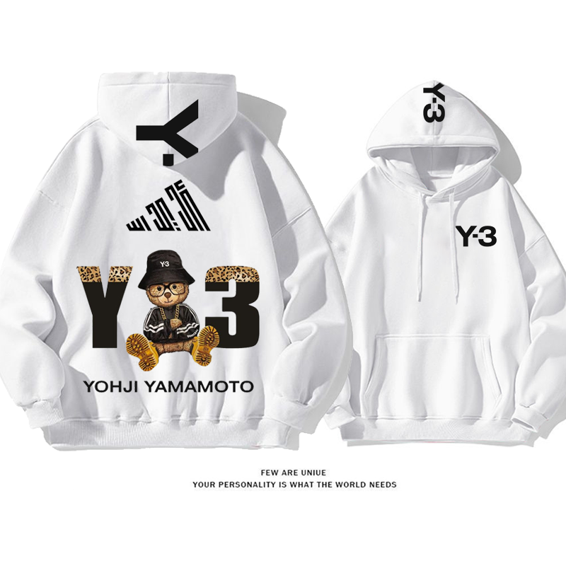 カジュアルデザイン性のあるクマちゃん超カッコイイファッションパーカー