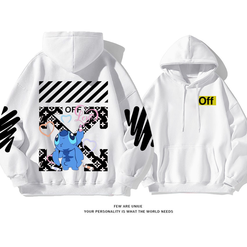 人気爆発超カッコイイポピュラー絵を描く青い精霊プリント柄ファッションパーカー