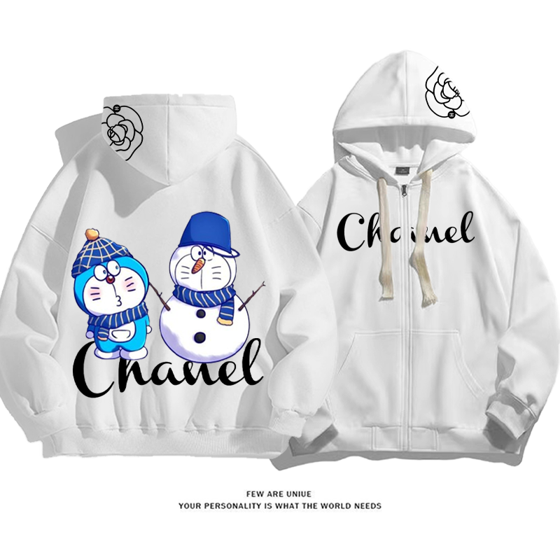 ユニークなデザイン 雪だるまを作る猫 カーディガントレーナー