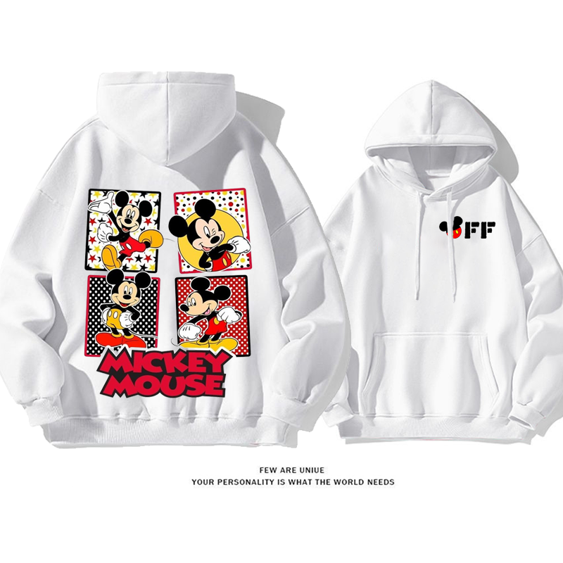 人気爆発小衆の設計カートゥーンネズミ匹プリント柄ポピュラーファッションパーカー