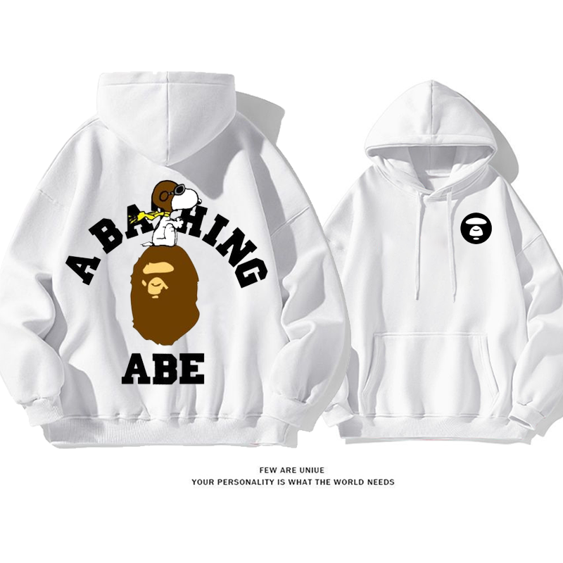 人気爆発小衆の設計特別なカスタマイズ白い子犬と猿人頭ファッションパーカー