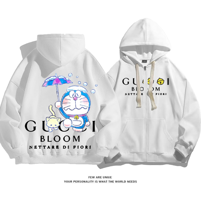 人気のデザイン 傘をさす猫 カーディガントレーナー