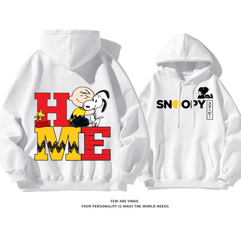 カジュアルでシンプルなデザイン 犬を抱く少年 フード付きパーカー