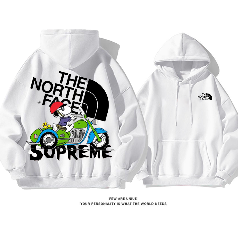 人気デザインのクラシックキャラクターモーターサイクルプリントスウェットシャツ