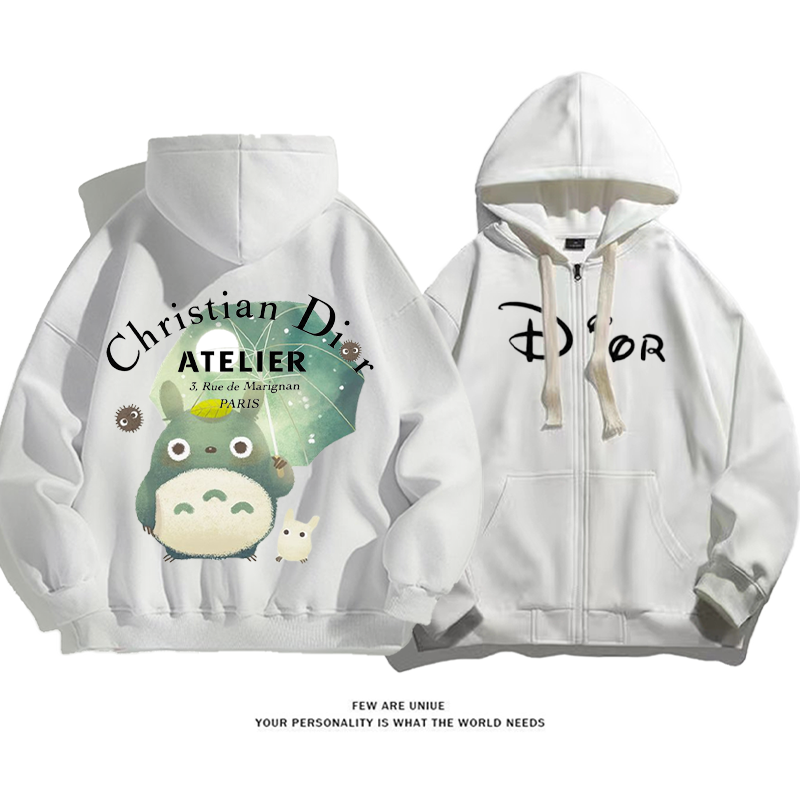 すっきりとしたデザイン 傘を持ったアニメキャラクター カーディガントレーナー