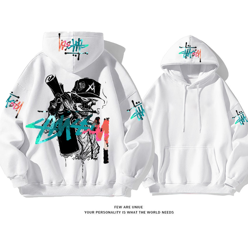 落書き風ストリートトレンドブランドファッションパーカー