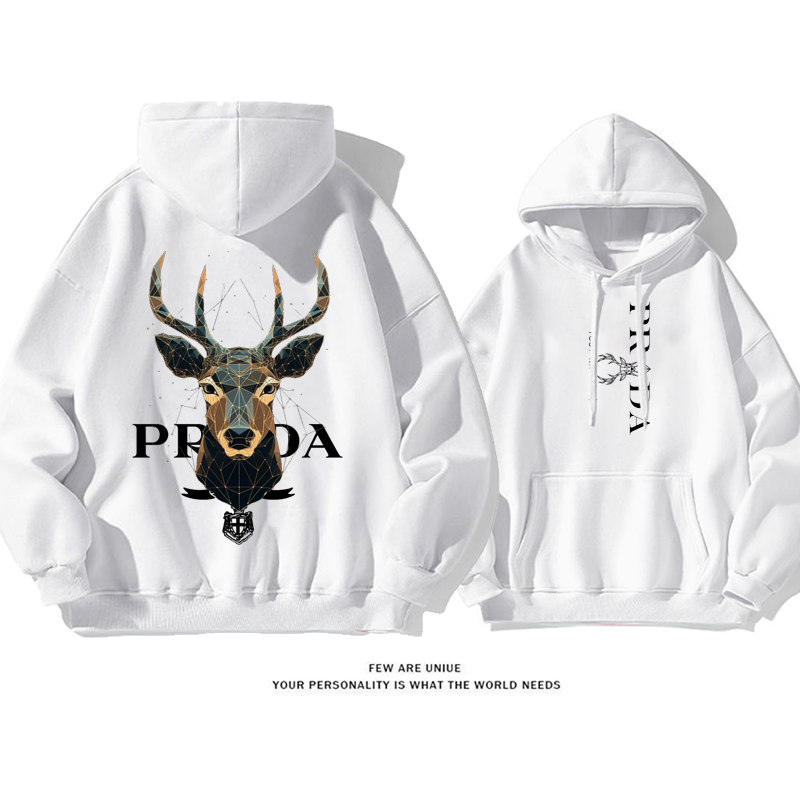 鹿ですファッション レジャーですアドバンスドゆったりしていてパーカー