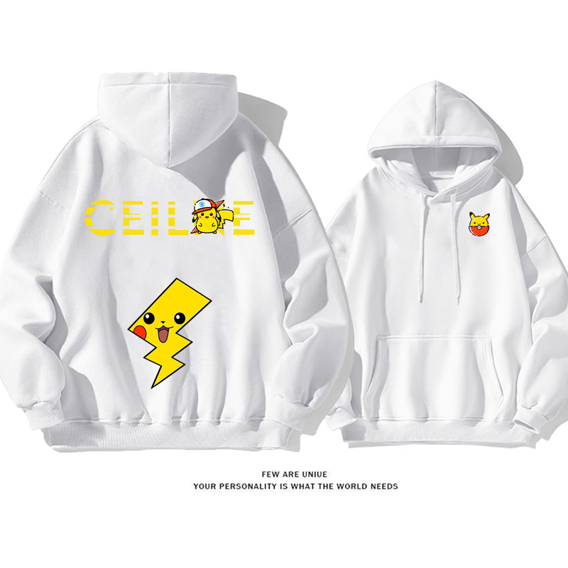 超人気デザイン性のある黄色の精霊ins映えカートゥーンファッションパーカー