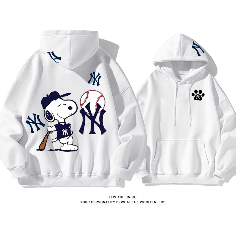 超人気白い子犬カートゥーン野球ファッションパーカー