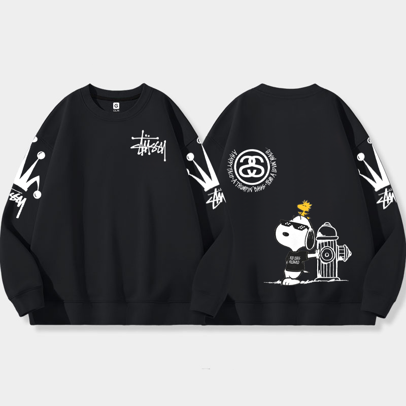 カートゥーン可愛いレジャーですゆったりしていてパーカー