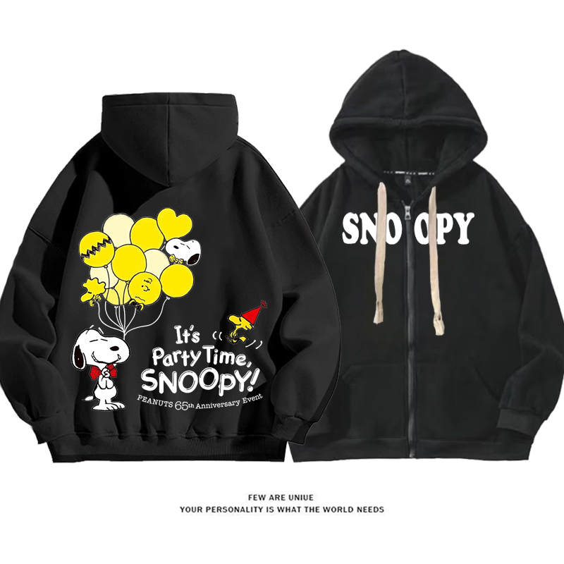 カジュアルなデザイン 風船を持つ子犬 カーディガントレーナー