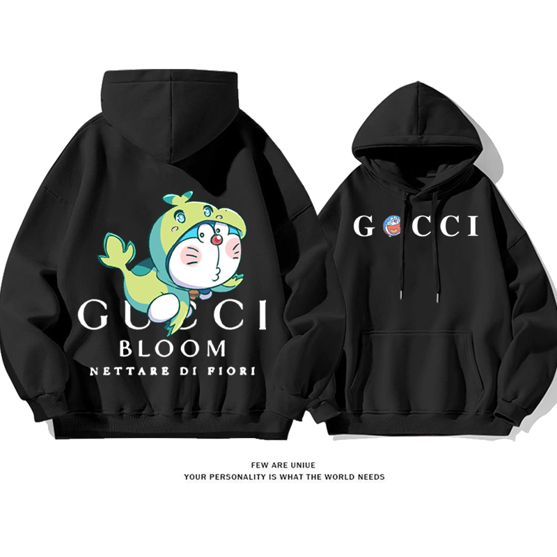 かわいいデザイン 変装した猫 プリント柄フード付きパーカー