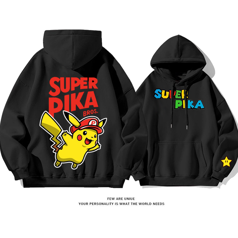 ユニークな変装 スーパーマウス プリント柄フード付きパーカー