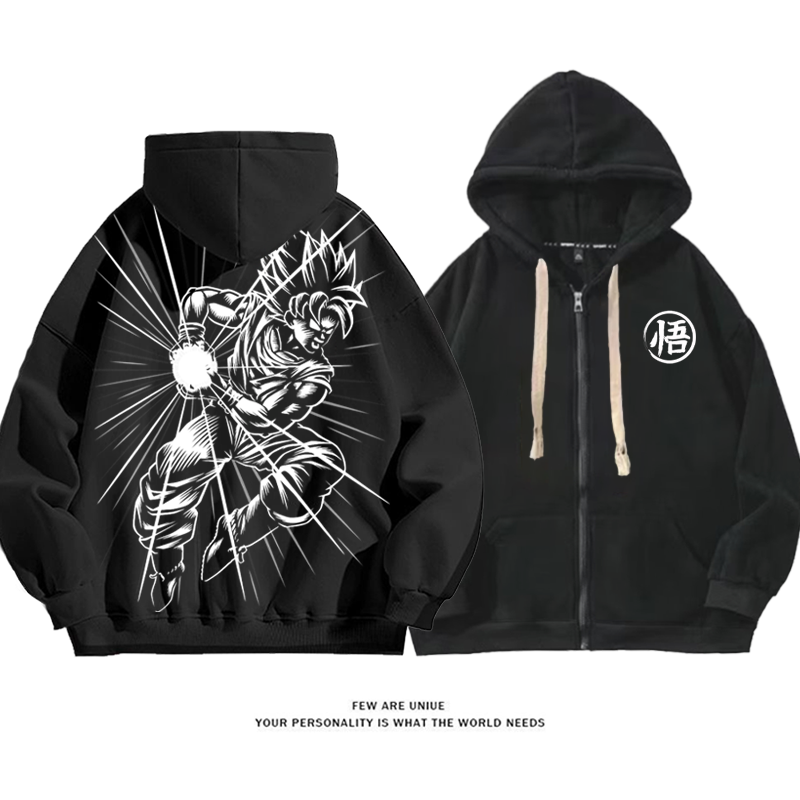 ユニークなデザイン 攻撃姿勢のアニメキャラクター  カーディガントレーナー